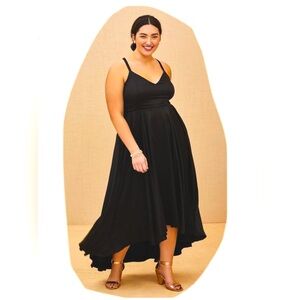 Torrid Maxi Satin Corset Black Gown